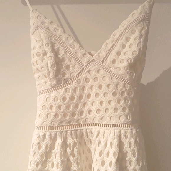 White Lace Mini Dress - Picture 2 of 3